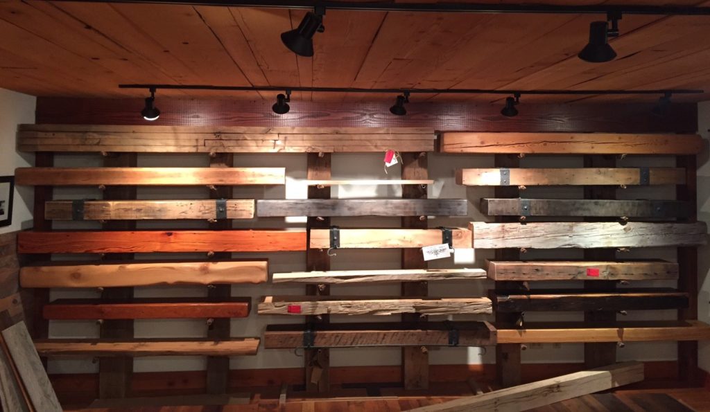 Reclaimed wooden mantels offer a great look for any home. Check out Mr. Mantels for a variety of species and cuts.