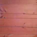 Close up of douglas fir wood wall paneling