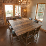 Reclaimed wood furniture table top by Manomin Resawn Timbers