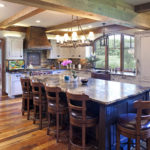 Dining room with weathered antique wood