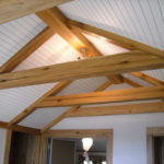 Ceiling with antique elm timbers