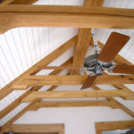 Ceiling with antique elm timbers