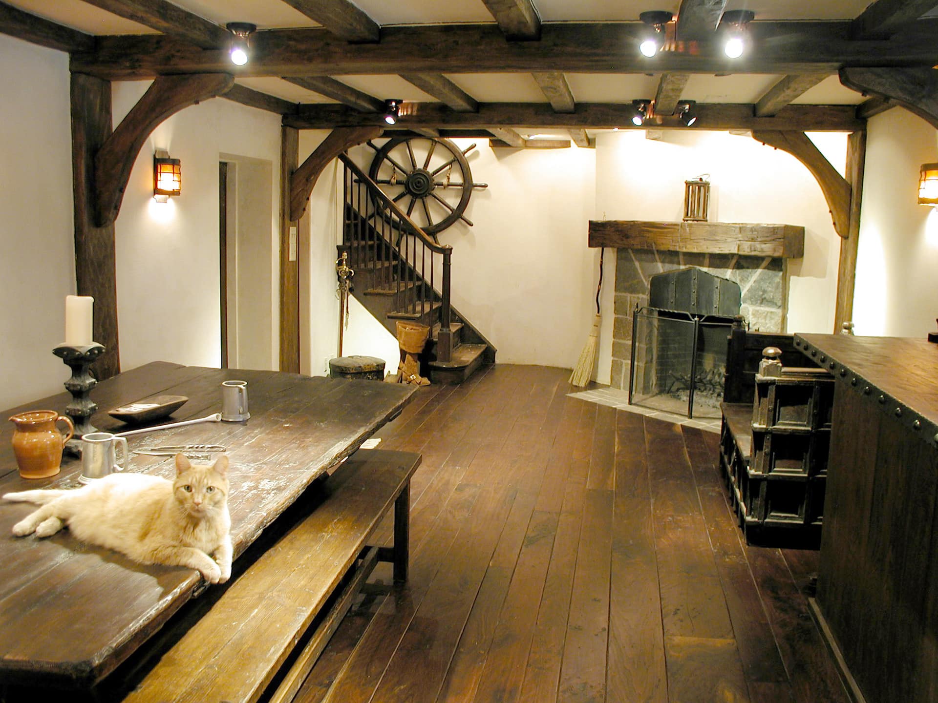 OLYMPUS DIGITAL CAMERA Basement with antique black walnut floor