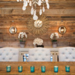 Weathered antique wall paneling