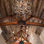 antique wormy chestnut reclaimed wood paneling