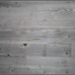 Close up of platinum gray reclaimed wood paneling