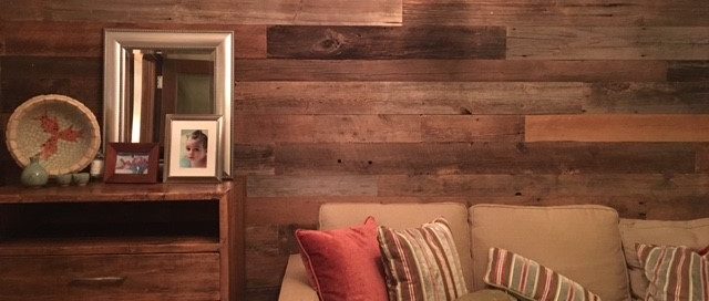 wall with weathered antique wood