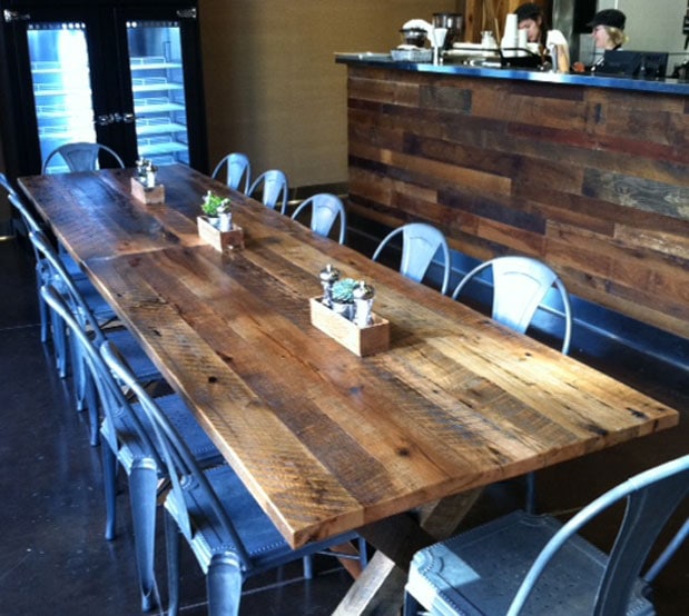 Reclaimed wood table