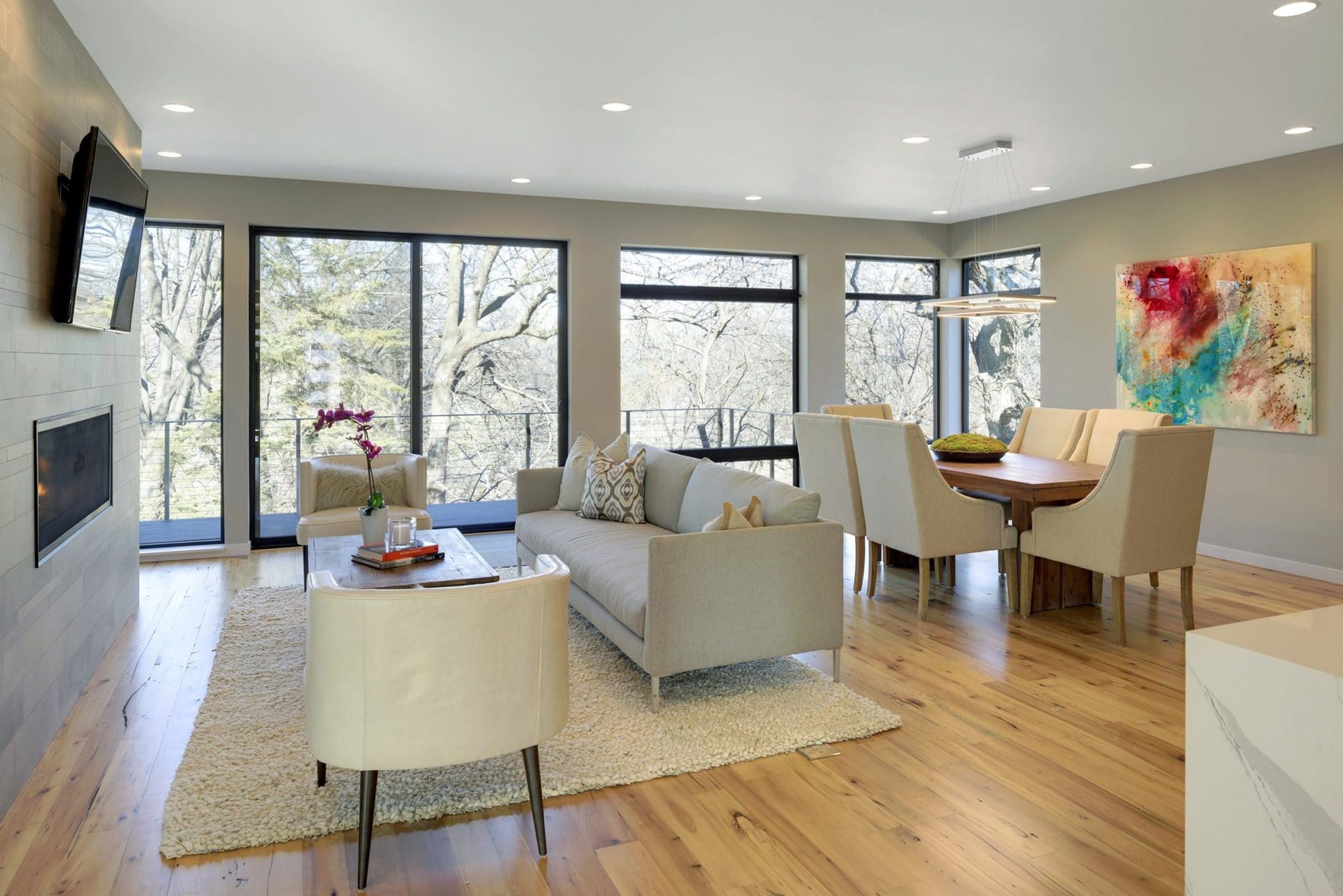 Living Room – Elm Wood Reclaimed Flooring Living Room with Elm Wood Reclaimed Flooring