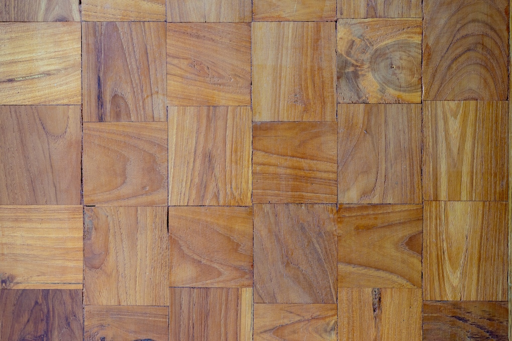 Texture of end grain wood flooring