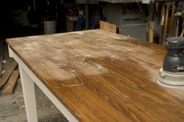 Reclaimed wood countertop and table top.