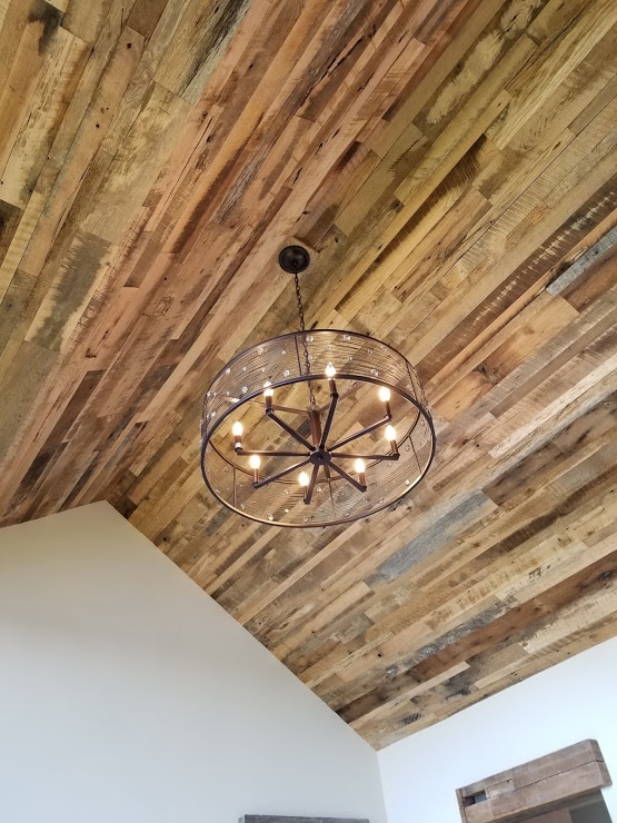 antique oak skip planed ceiling