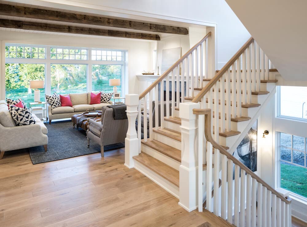 reclaimed wood staircase