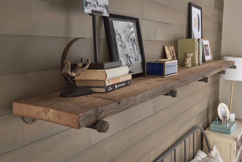 reclaimed wood shelves; reclaimed wood furniture ideas