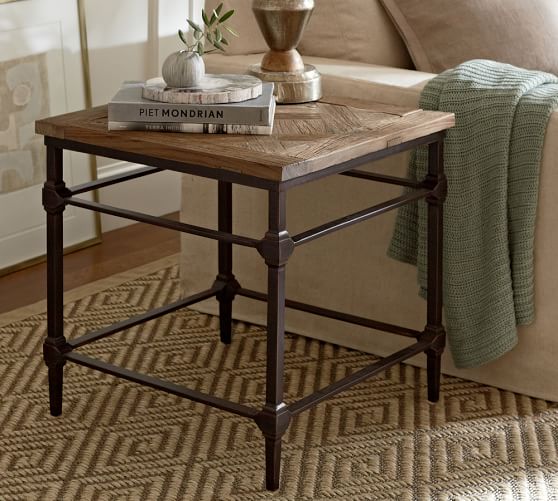 industrial wood end table