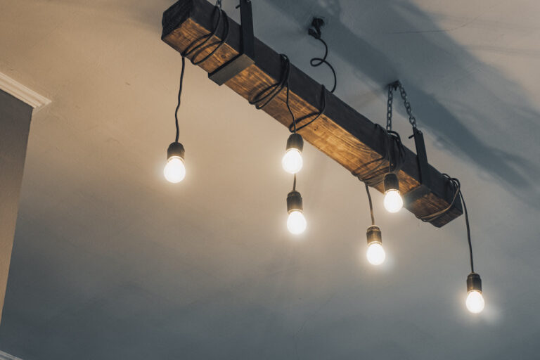 reclaimed wood chandelier