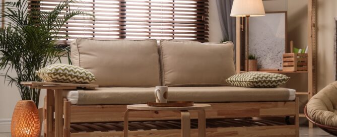reclaimed wood sofa
