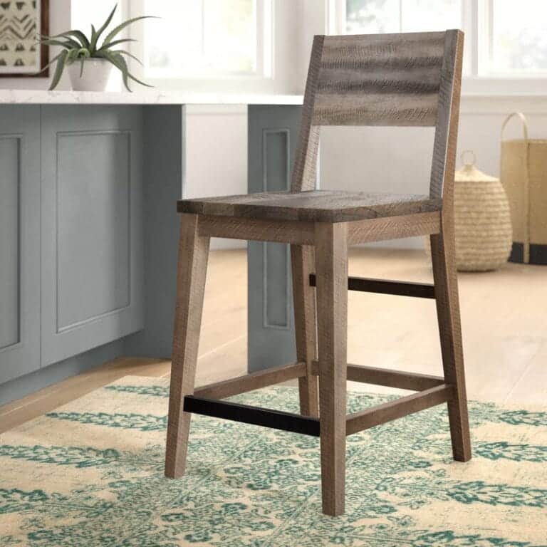 reclaimed wood stool from wayfair