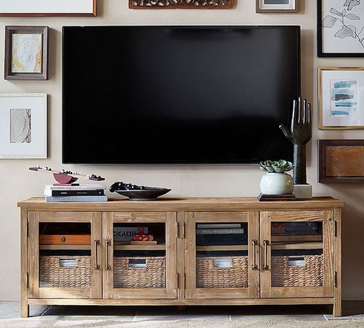 reclaimed wood tv stand from Parker