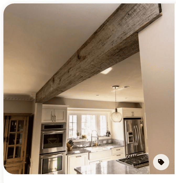 reclaimed wood beams