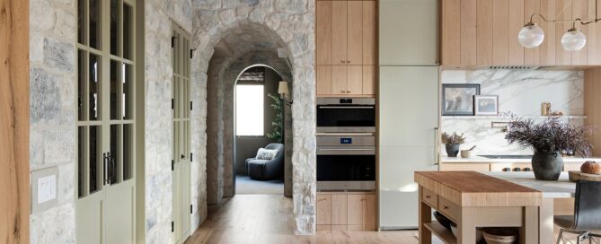 A kitchen designed by Tays and Co where they found ways to elevate your custom home with reclaimed wood