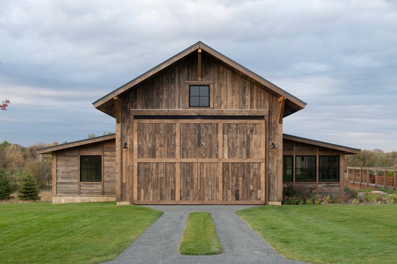 a barn made of reclaimed wood and shows how reclaimed wood is made