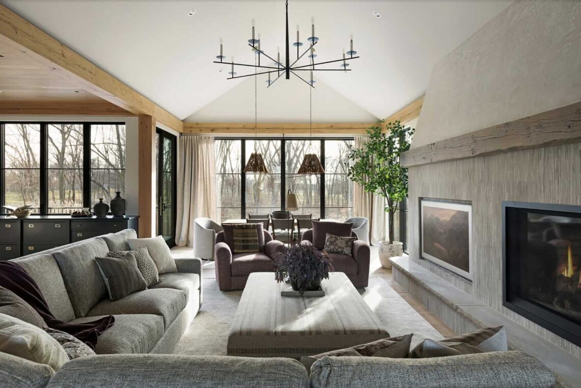 Image showcasing 5 Living Room Decorative Beam Ideas with Reclaimed Wood - Manomin ...