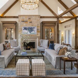 WAF-Reclaimed-Wood-Box-Beams-12 Weathered Antique Reclaimed Wood box beams in living room on white walls
