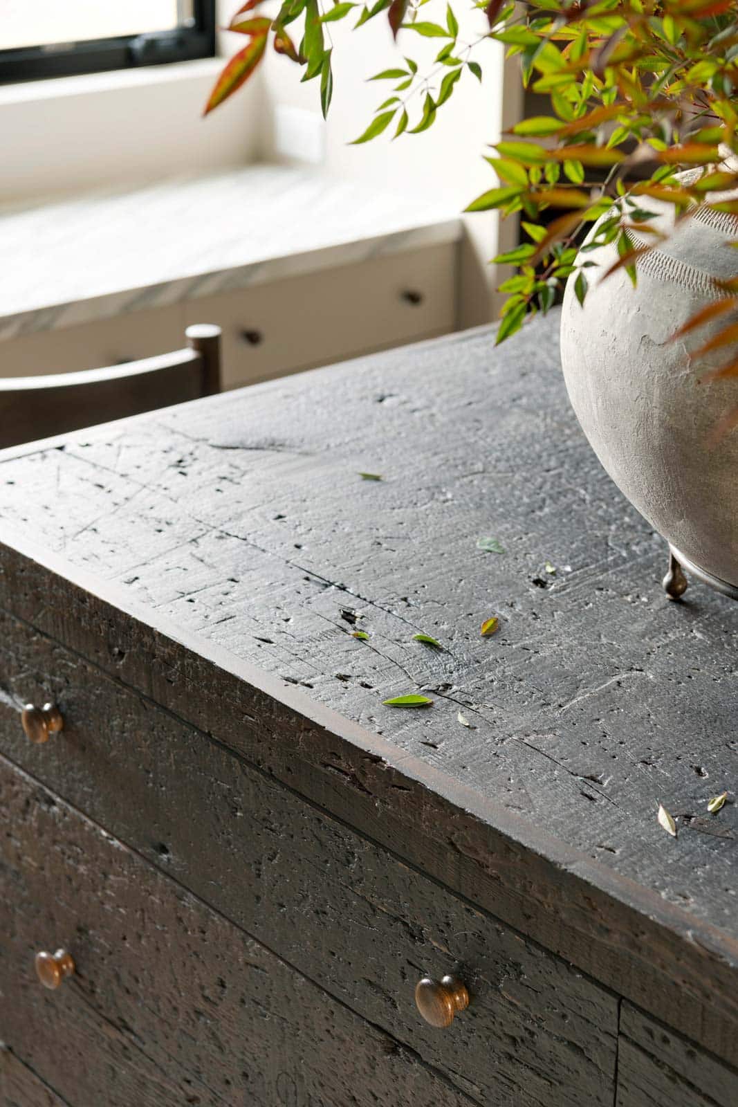 Reclaimed-Wood-Custom-Cabinetry-5 A table made with custom reclaimed wood