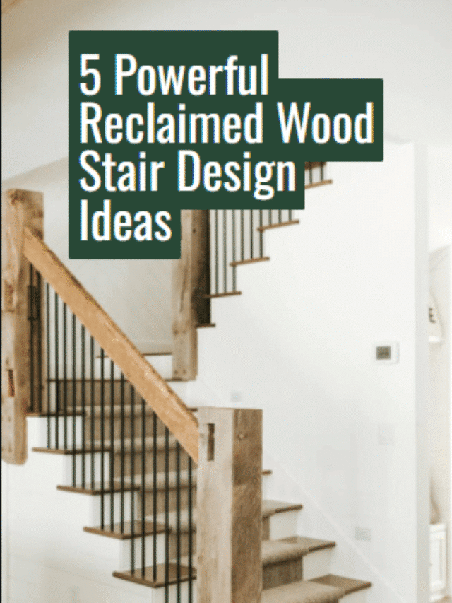 5 Stunning Reclaimed Wood Stair Design Ideas